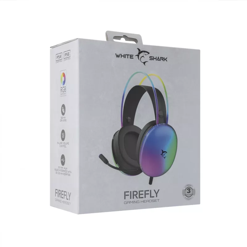 Austiņas White Shark GH-2342 Firefly Melns