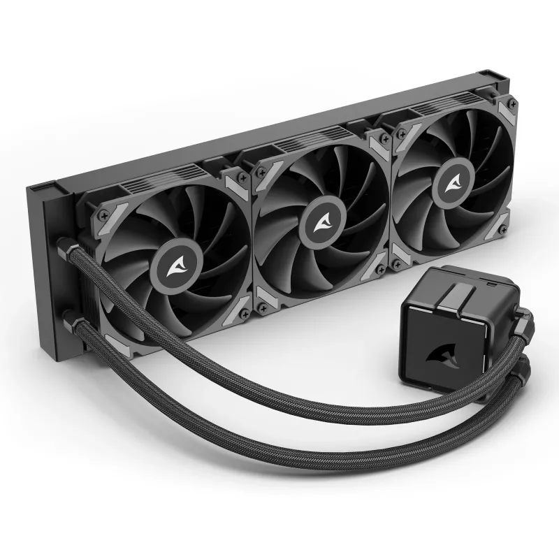 Universāls CPU Šķidruma Dzesētājs Sharkoon S40, 360 mm Radiators, Melns