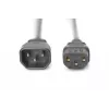 Digitus ASSMANN - strāvas pagarinātāja kabelis - IEC 60320 C14 uz IEC 60320 C13 - AC 250 V - 1.2 m - formēts - melns (AK-440201-012-S)