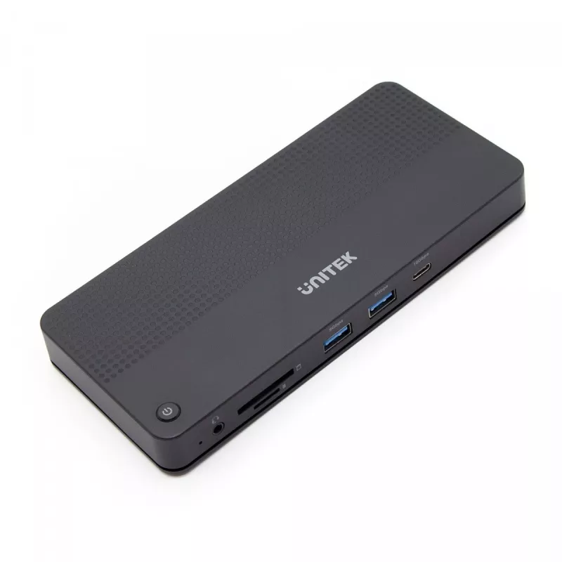 Dokstacija UNITEK D1079A USB4 vadu melna 100W barošanas padeve