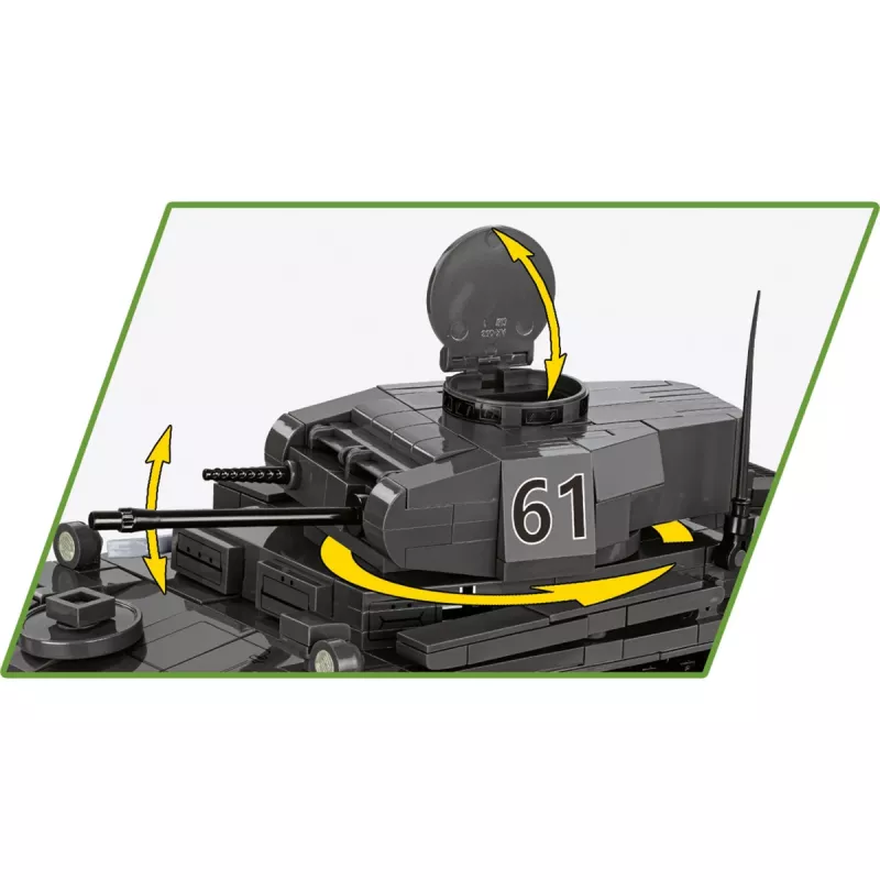 Būvkomplekts Cobi Panzerkampfwagen II Ausf. F — 813 gab., melns, vecumam 9+