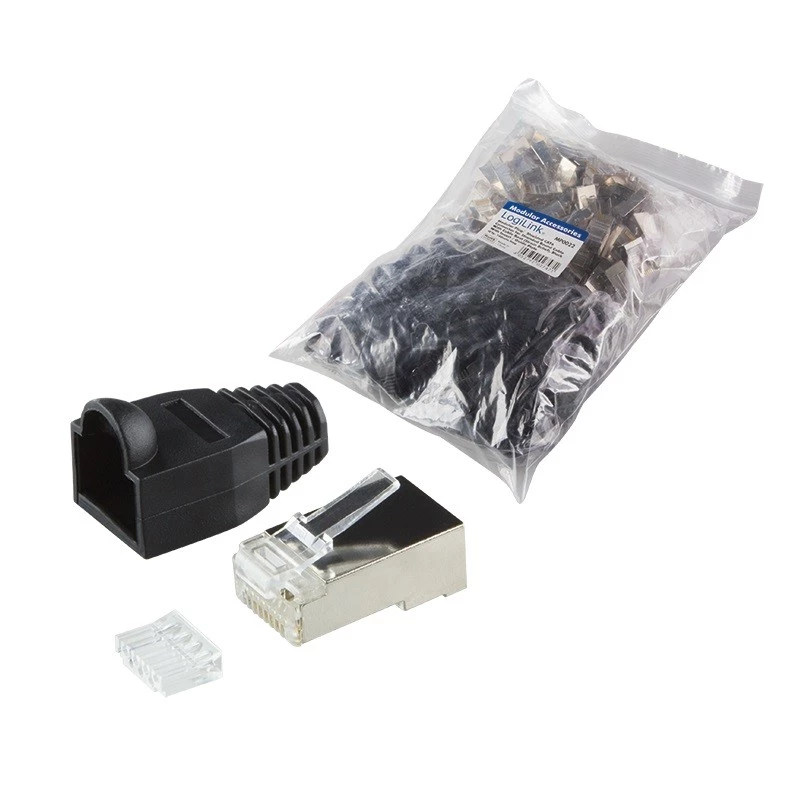 Vadu savienotājs RJ45 LogiLink MP0022 melns caurspīdīgs