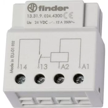 Finder relejs UP-Dose vai Schalterdose 13.31.9.024.4300 24 V/DC 1 normāli atvērts kontakts 12 A 250 V/AC (13.31.9.024.4300)