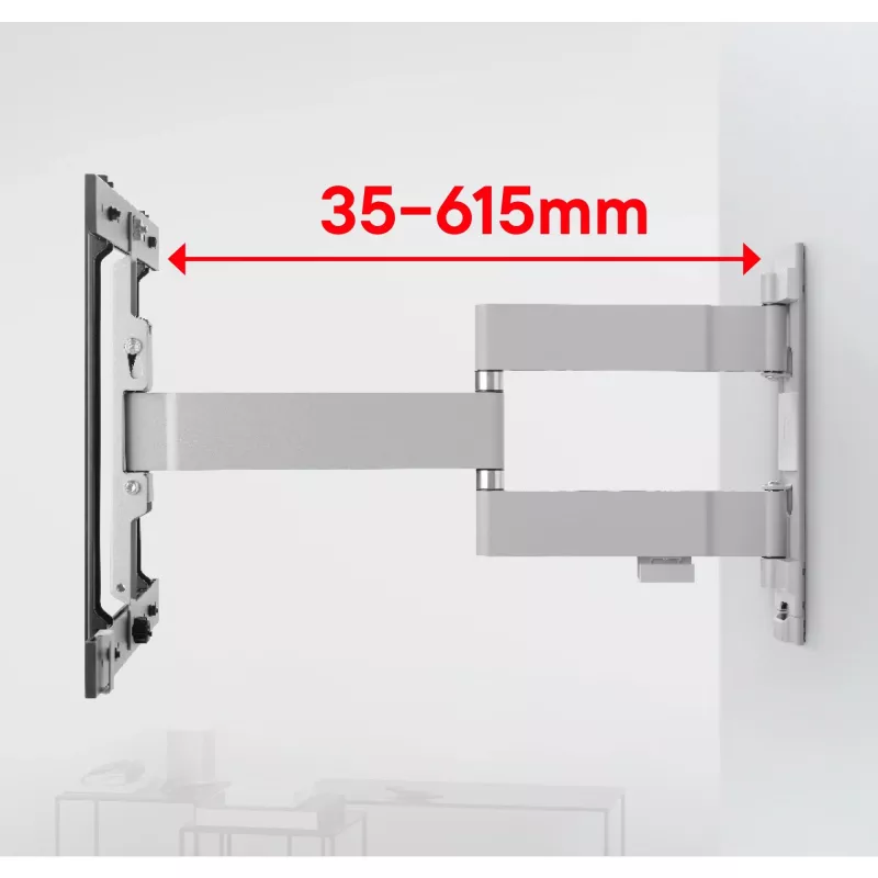 Sienas stiprinājums One For All WM6454 195.6 cm 40 kg Melns Balts