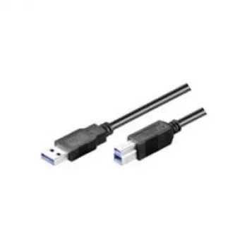 Wentronic Goobay USB 3.0 SuperSpeed kabelis, melns, 3 m - USB 3.0 spraudnis (A tips) > USB 3.0 spraudnis (B tips) (93654)