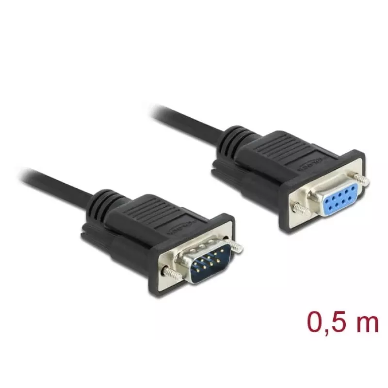 Seriālais kabelis DeLOCK 86613 melns 0,5 m RS-232