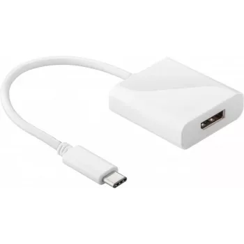 Wentronic Goobay USB-C™ adapteris - DisplayPort, balts - savienojumam starp USB-C™ un DisplayPort ierīcēm (66257)