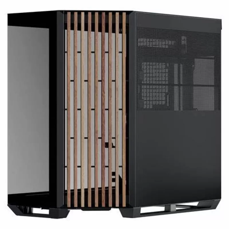 APNX V1-W-BK-v1 Midi Tower Melns, Wood