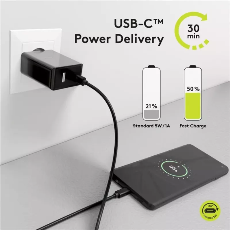 Goobay 49254 USB kabelis, melns