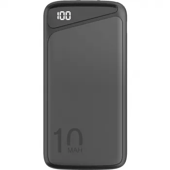 Ātrās uzlādes jaudas banka 10 000 mAh (melna, USB-C PD, QC 3.0, 10 000 mAh)