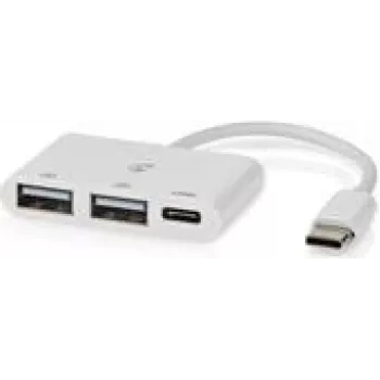 Nedis USB centrmezgls 1x USB-C™, 2x USB 2.0 A, 3 portu porti, barošana caur USB