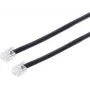 S/CONN 3m RJ12 melns caurspīdīgs ShiverPeaks