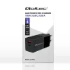 Qoltec 52382 GaN POWER PRO lādētājs | 1xUSB Type-C | 1xUSB A | 100W | 5-20V | 1.5-5A | PD | Melns