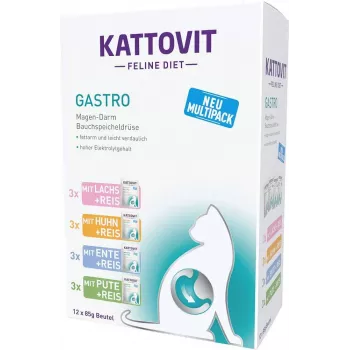 KATTOVIT Feline Diet Gastro - mitrā kaķu barība - 12 x 85g