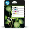 HP 924 CMYK oriģinālo tintes kasetņu 4 iepakojums, melna, ciāna, fuksīna, dzeltena, 4 gab., 500 lapas, 400 lapas