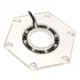 Montāžas komplekts BitsPower Hexagon BP-WTHU-RGB — akrila caurspīdīgs, 91,4×80×6,5 mm