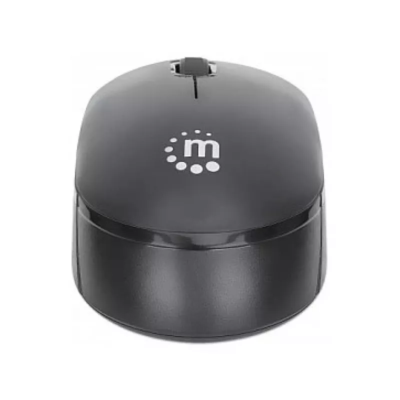 Manhattan Performance III bezvadu pele, melna, 1000 dpi, 2,4 GHz (līdz 10 m), USB, optiskā, piemērota abām rokām, trīs pogas ar ritināšanas ritenīti, USB nano uztvērējs, AA baterija (nav iekļauta), zemas berzes pamatne, trīs gadu garantija
