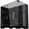 Lian Li O11 Vision Compact PC korpusa komplekts + 3x UNI FAN SL-INF 120 Reverse Blade ventilaators - melns