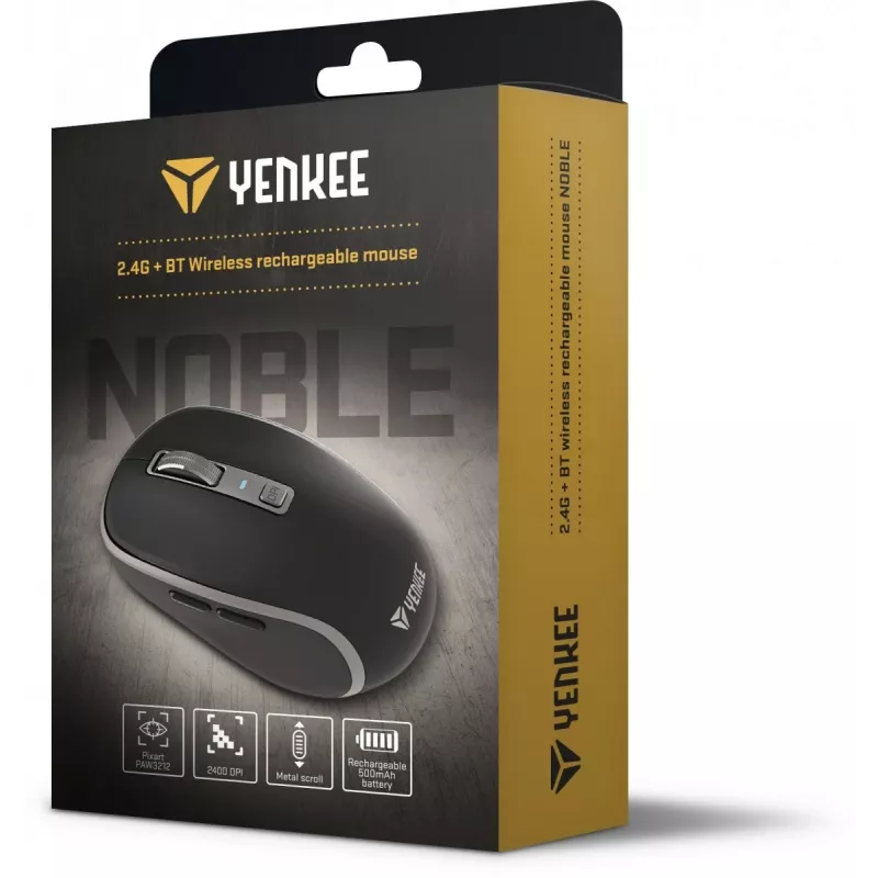 Divu veidu WiFi+Bluetooth bezvadu pele, uzlādējama baterija, 5 pogas