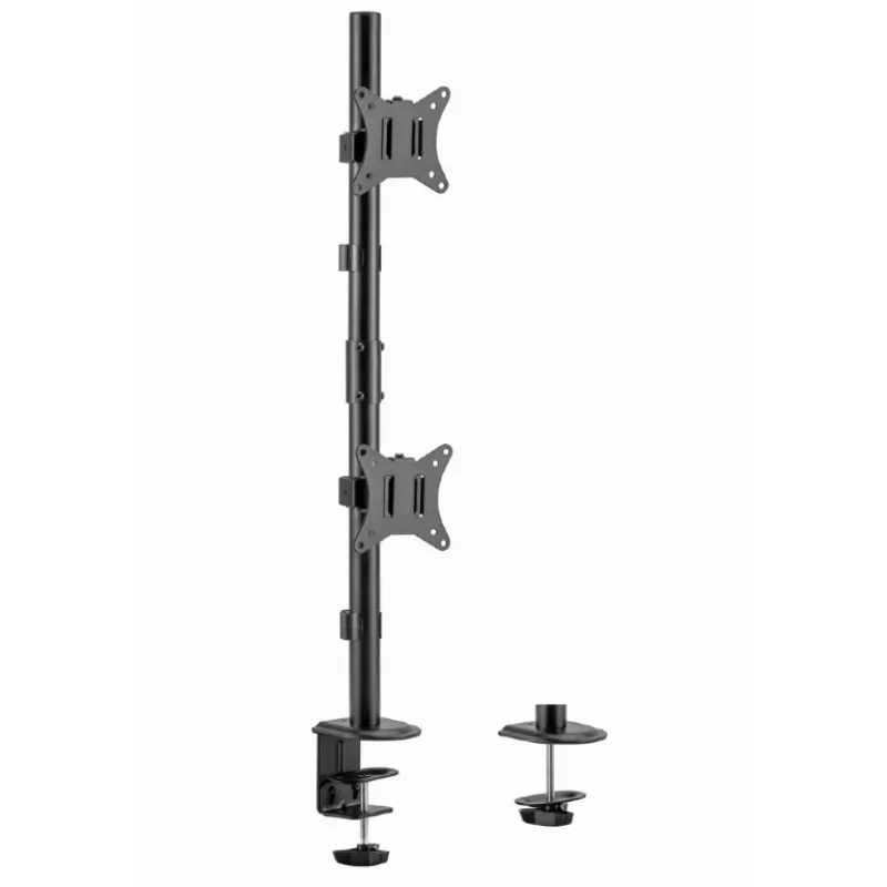 Monitora stiprinājums Gembird MA-D2-02, galda monitora kronšteins, maksimālā svara ietilpība 9 kg