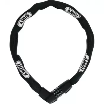 Ķēdes slēdzene ABUS 48566 melna balta 850 mm rūdīts tērauds