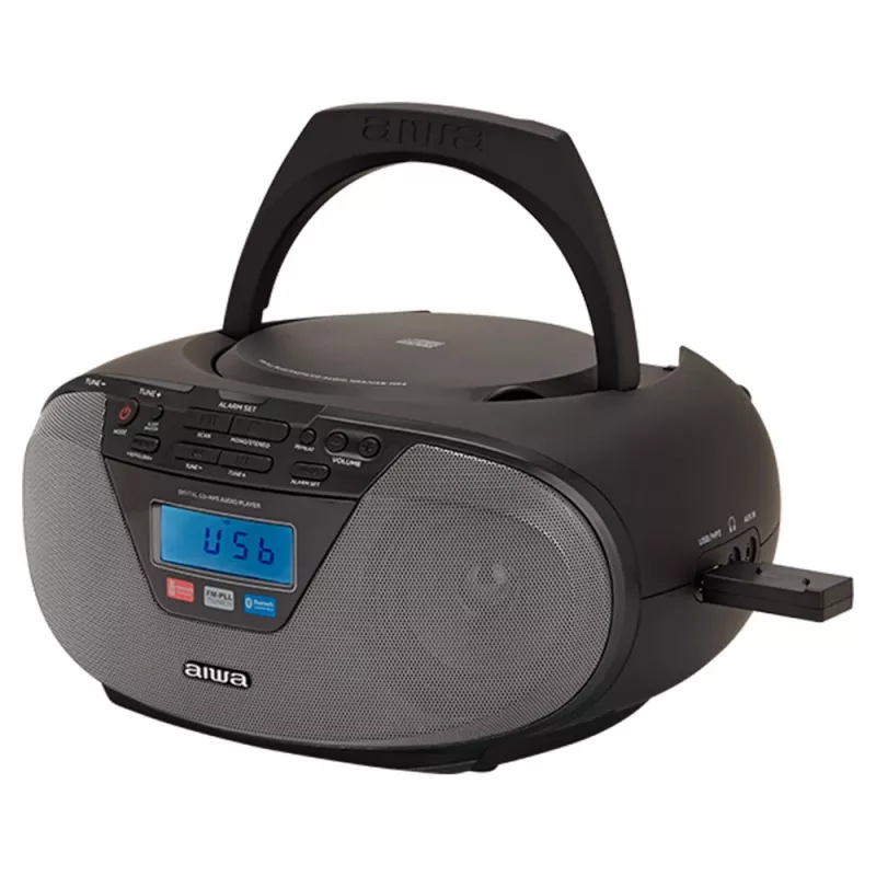 Audio mikro sistēma Aiwa BBTU-400BK, CD/MP3/FM-PLL/BT atskaņotājs (melna)