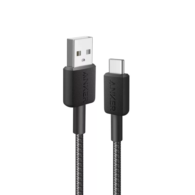 Anker Innovations 322 USB-A uz USB-C kabelis, neilons, 1,8 m, melns - kabelis - digitāls/dati