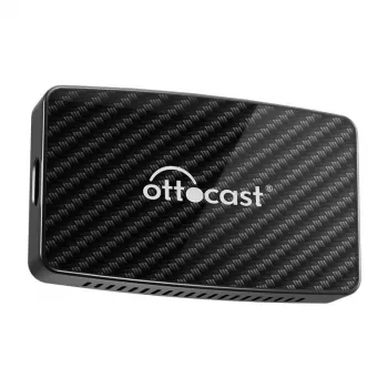 CarPlay/Android adapteris Ottocast CA400-S — 4 vienā: bezvadu CarPlay un Android Auto, vadu Apple CarPlay un Android Auto, melns