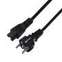 Strāvas kabelis SAVIO CL-67 1.2 m H03VV-F 3×0.75 mm² IEC C uz CEE7/7 melns