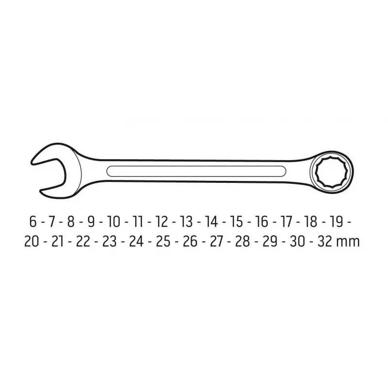 Neo Tools uzgriežņu atslēgas 6-32 mm, 26 gab. komplekts