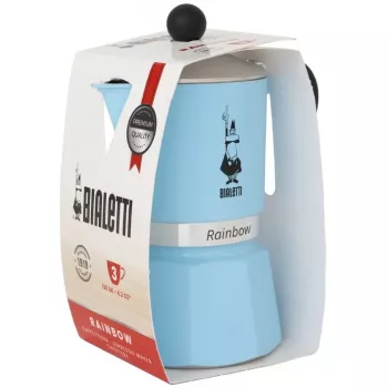 Bialetti Rainbow moka kafijas kanna, 6 tases, gaiši zila