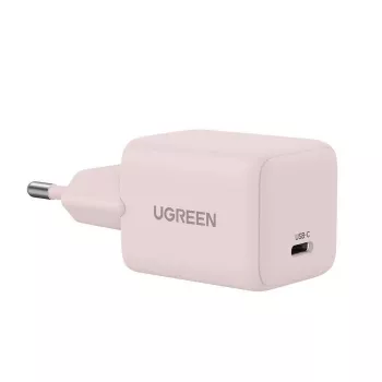 Strāvas adapteris UGREEN X512 20W USB-C PD ātrā uzlāde, rozā, 100–240 V ieeja, 1× USB-C