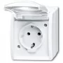 Kontaktligzda Busch-Jaeger 2083-0-0834 CEE 7/3 2P+E 250V 16A IP44 Balta