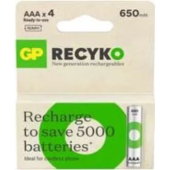 Uzlādējama baterija GP ReCyko Micro AAA 650 mAh 1,2 V