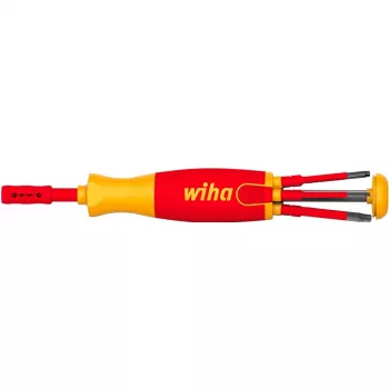 Skrūvgriežu komplekts wiha 41157 LiftUp electric, izolēts sarkans/dzeltens, 7 daļas