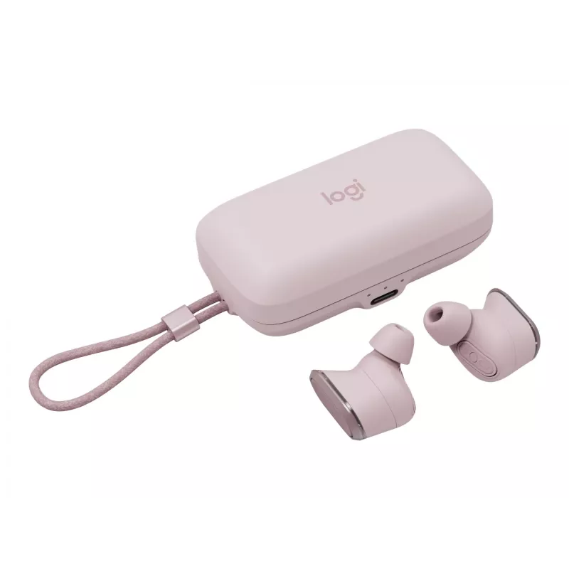 Logitech Zone True Wireless, ievietojamās austiņas, ANC, Rosé, rozā, ievietojamās, Bluetooth, 985-001090