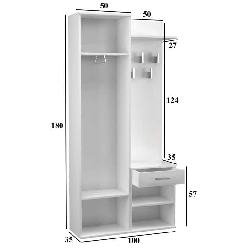 Topeshop GAR DUO BIEL entryway Skapis