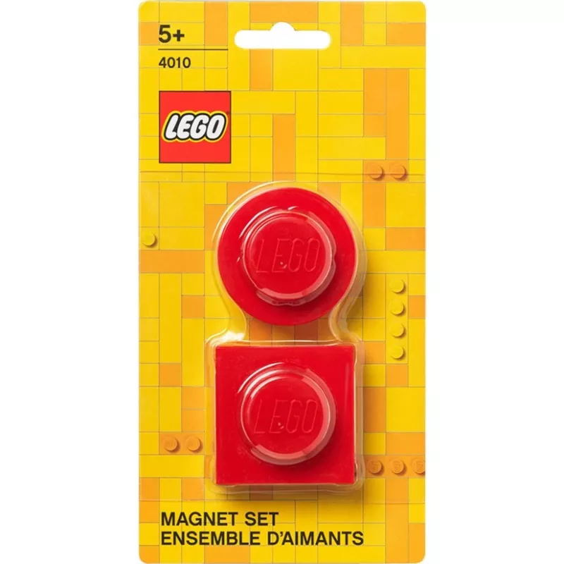 Magnetu komplekts no room copenhagen, modelis 40101730 (sarkans) — dekoratīvi LEGO stila magnēti
