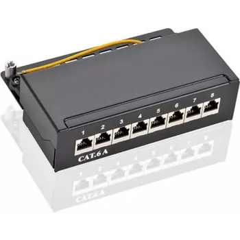 Goobay 62065 - RJ-45 - Cat6a - S/FTP (S-STP) - 22/26 - melns - plauktā uzstādāms (62065)
