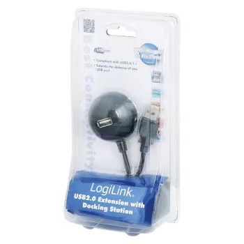 USB 2.0 pagarinātājkabelis ar dokotāja savienotāju
