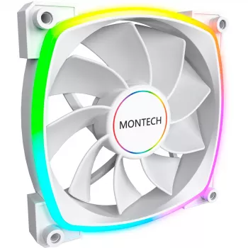 Montech RX140 PWM 140mm ARGB korpusa ventilators - balts