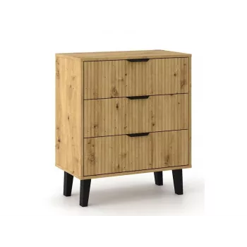 SCANDI 3S plāns ozols ARTISAN kumode