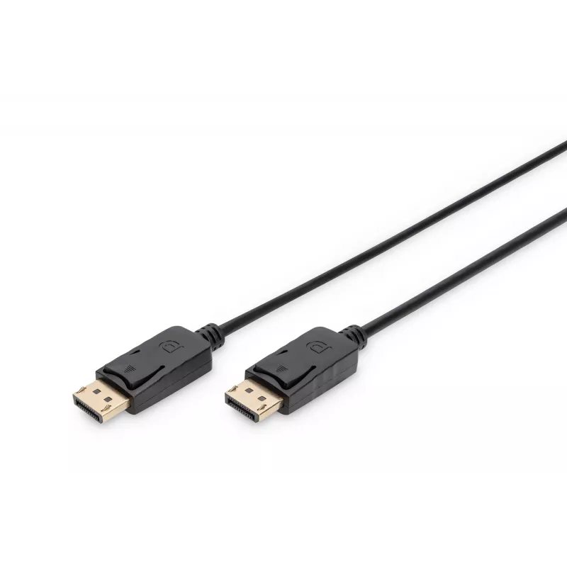 Savienojuma kabelis DisplayPort ar fiksatoriem 1080p 60Hz FHD Type DP / DP M / M melns 3m