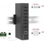 USB centrmezgls DELOCK 60687 — 7× USB 2.0 Type-A porti ar 15 kV ESD aizsardzību
