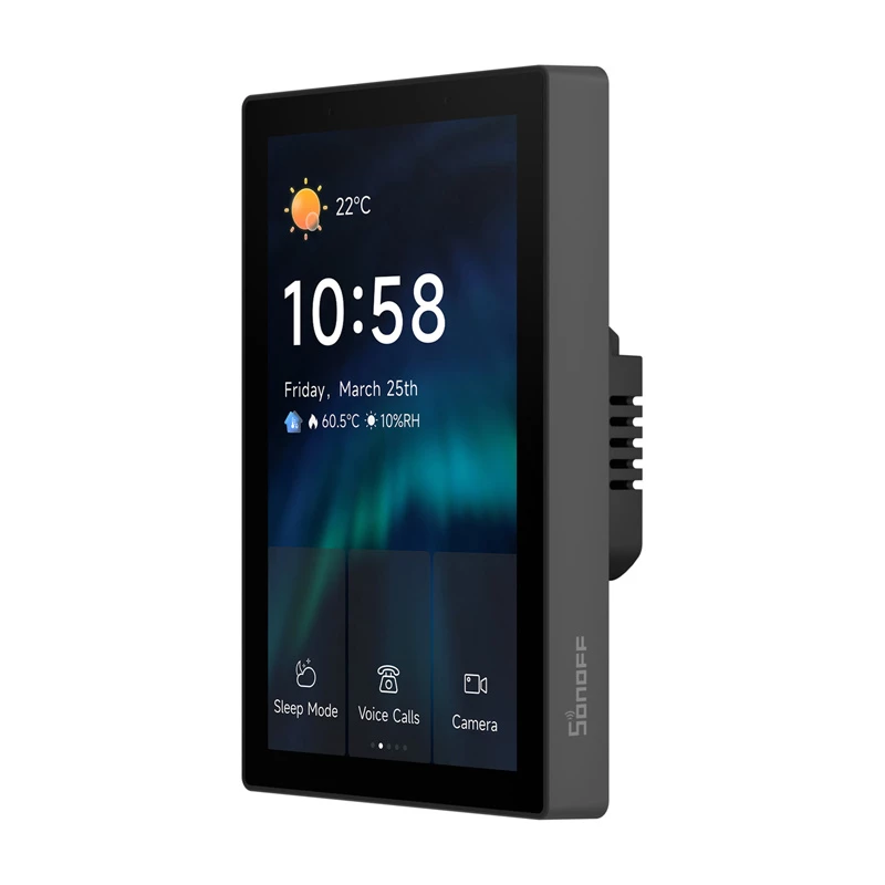 SONOFF NSPanel Pro 120 viedais vadības panelis Matter WiFi/Bluetooth/ZigBee (melns)