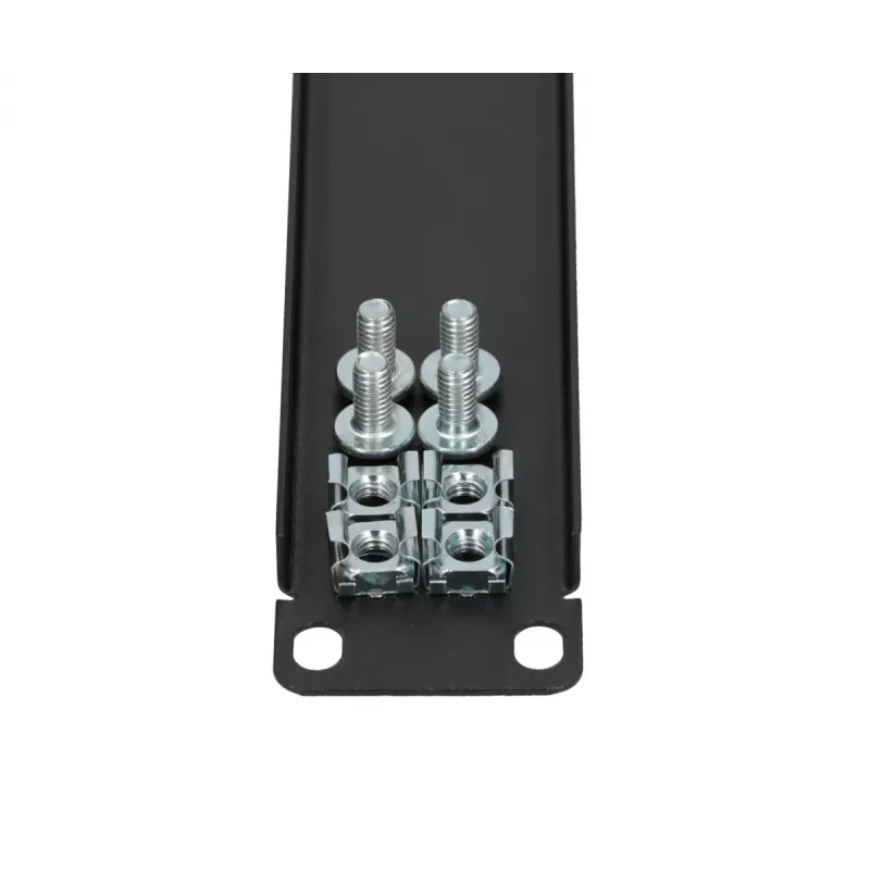 Rack blanking panel Extralink Front Blank Panel 1U 19 collas melns, tērauda korpuss