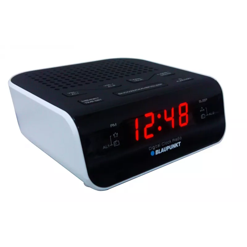 Blaupunkt CR5WH radio pulkstenis melnā, baltā krāsā