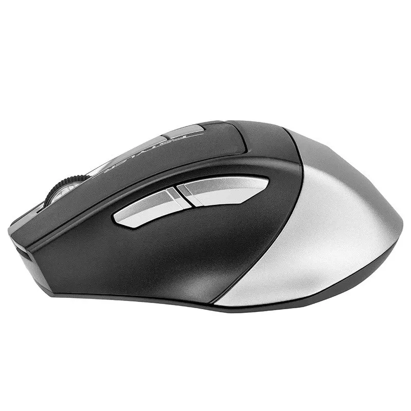 Bezvadu pele A4Tech FB35 (modelis 46717) — Bluetooth + 2,4 GHz, 2000 DPI, 6 pogas, pelēka