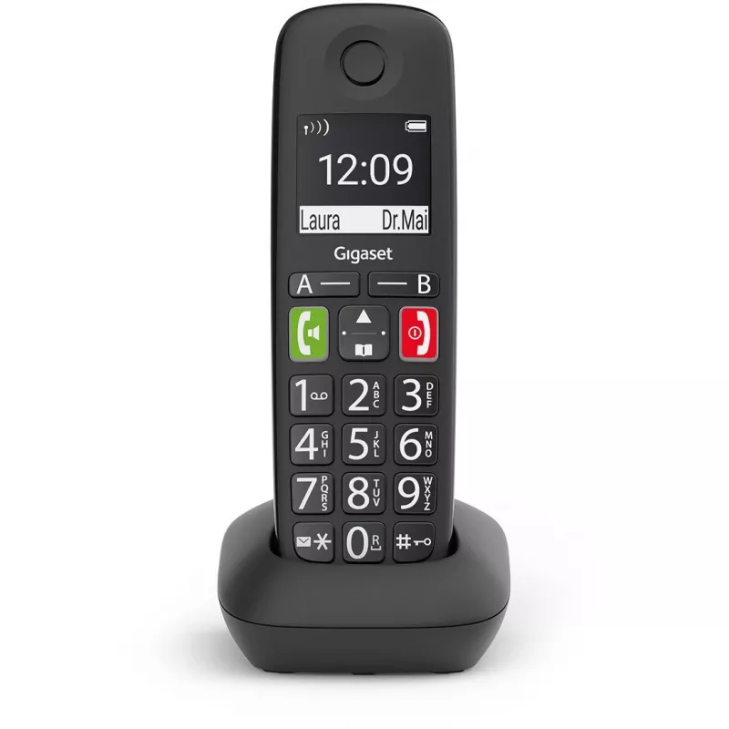 Gigaset Hearing Aid.DECT E290HX melns papildtālrunis