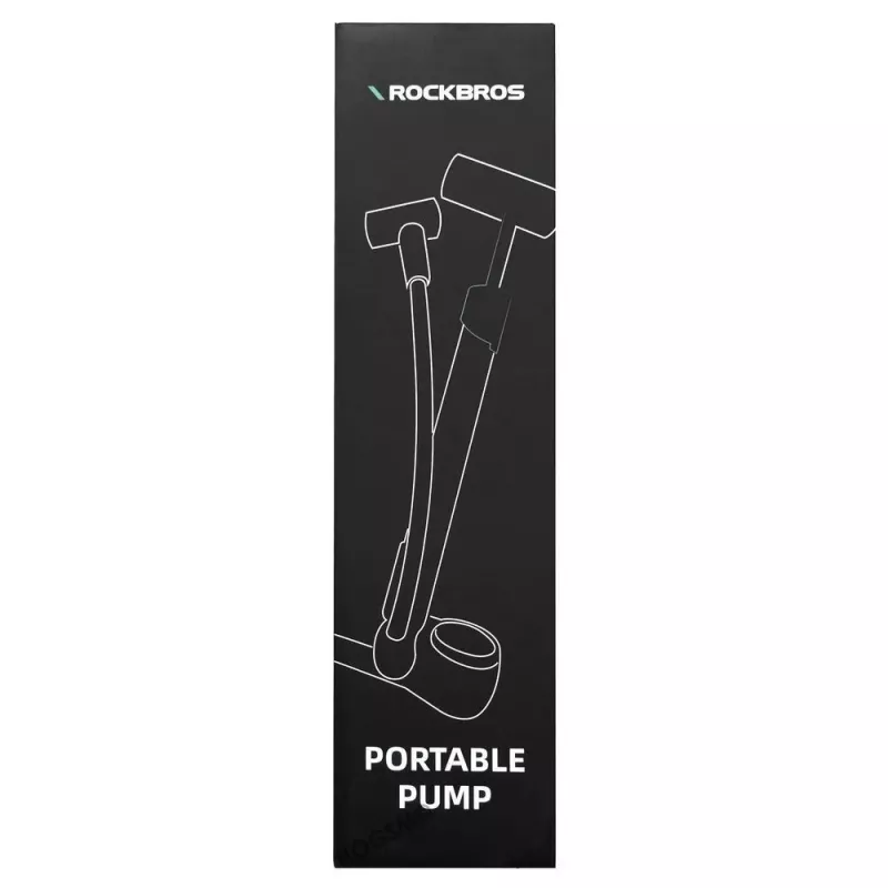 Rockbros 42310006001 Velosipēda rokas sūknis ar manometru, melns
